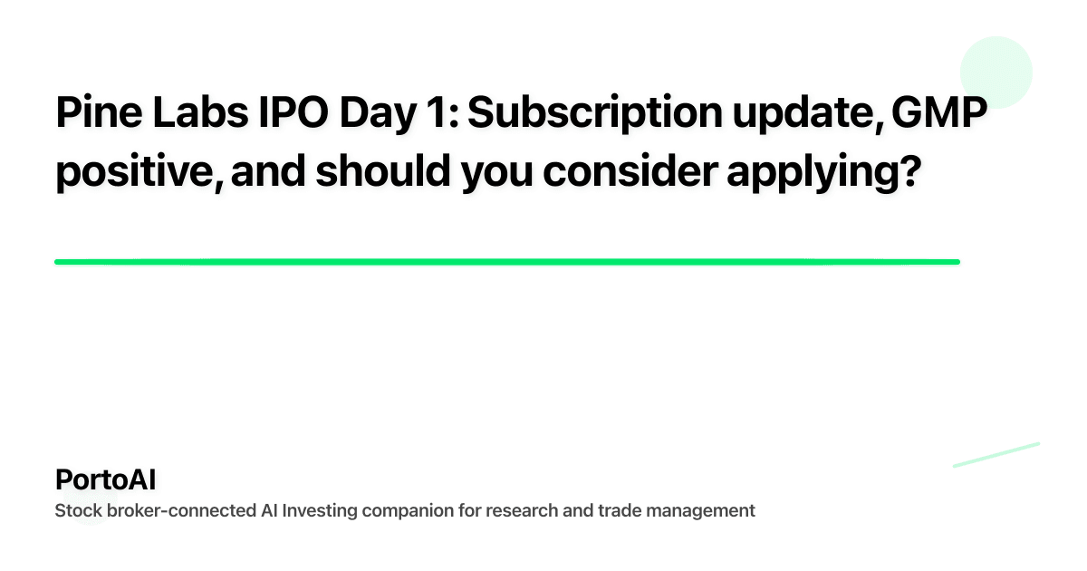 Pine Labs IPO Day 1: Subscription update, GMP positive, and should you consider applying?